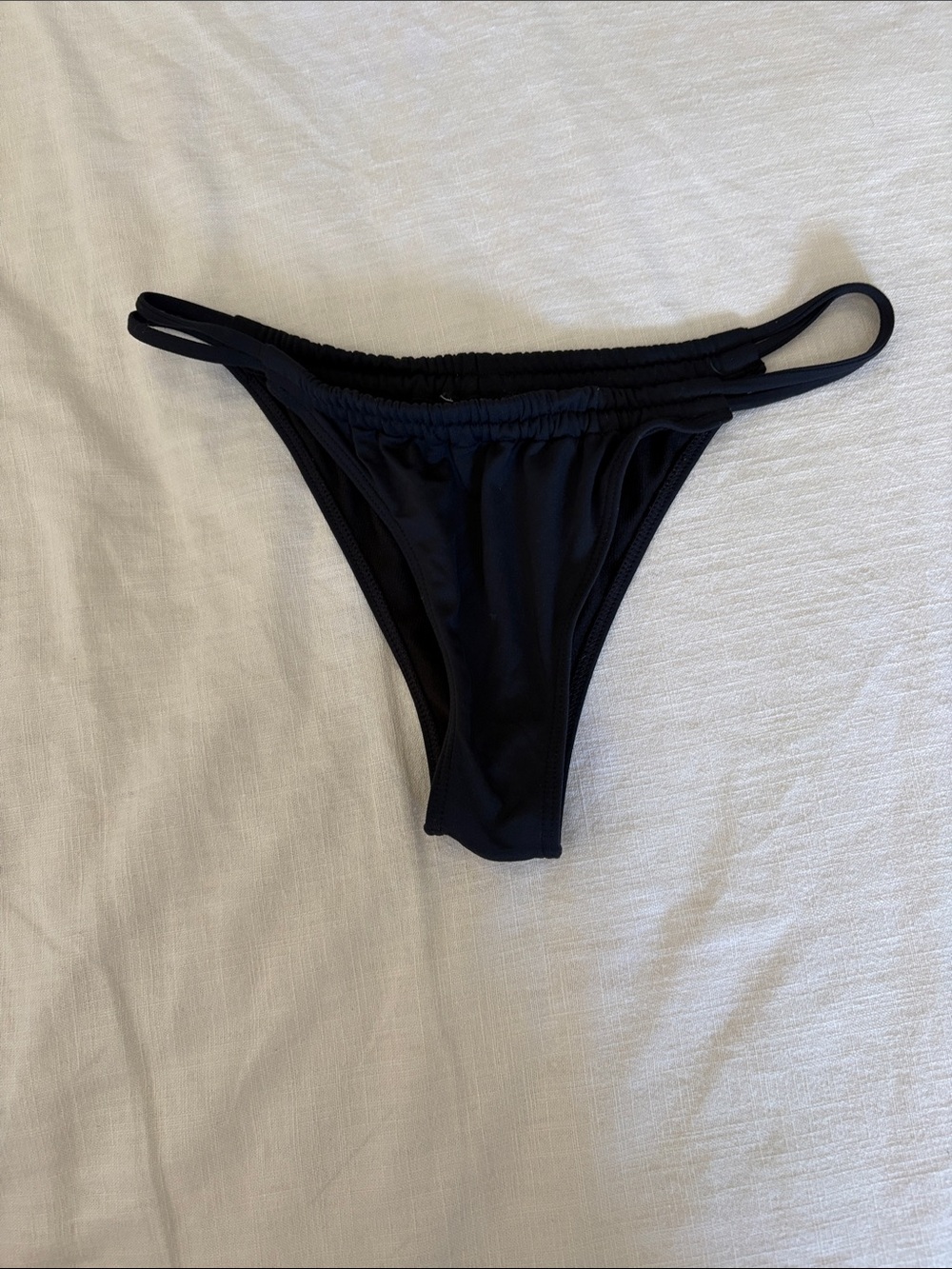 Roxy adjustable Brazilian Black Strappy Bikini Bottom